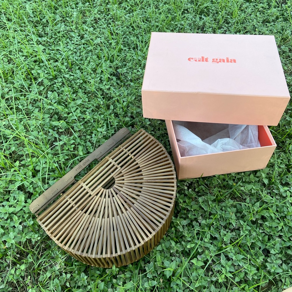 New Cult Gaia Chestnut handbag